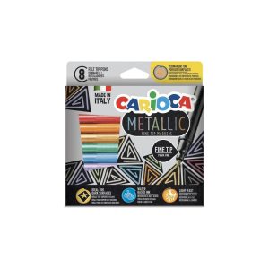 Μαρκαδόροι Carioca Metallic Fine Tip 2.6mm 8 χρώματα