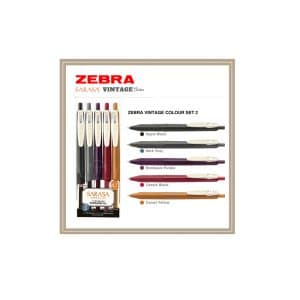 Στυλό Sarasa Zebra set 5 χρωμάτων Vintage 0.5 mm