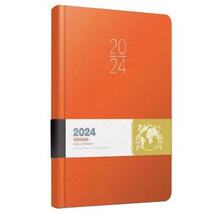 Ημερολόγιο Ημερήσιο 2024 Verona 12x17 cm Πορτοκαλί